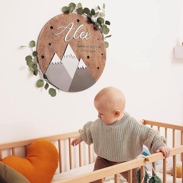 Wooden baby name signs best sale for nursery